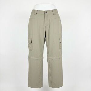 Cabela's Convertible Hiking Pants Women’s Size 14 Khaki Cargo Zip-Off Gorpcore